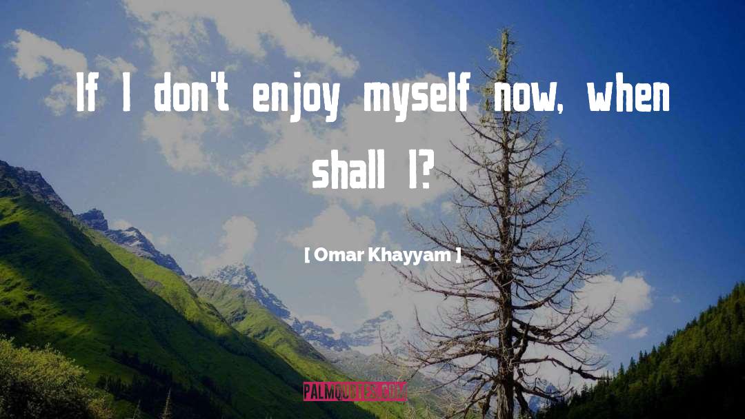 Omar Khayyam Quotes: If I don't enjoy myself