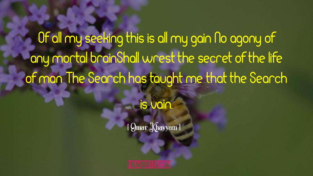 Omar Khayyam Quotes: Of all my seeking this