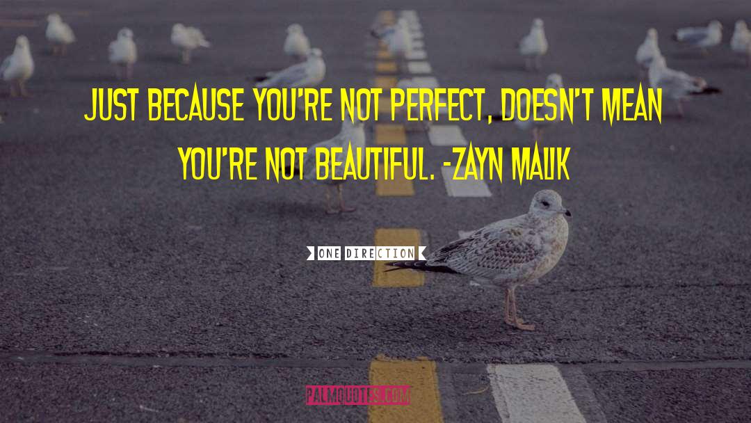 One Direction Quotes: Just because you're not perfect,