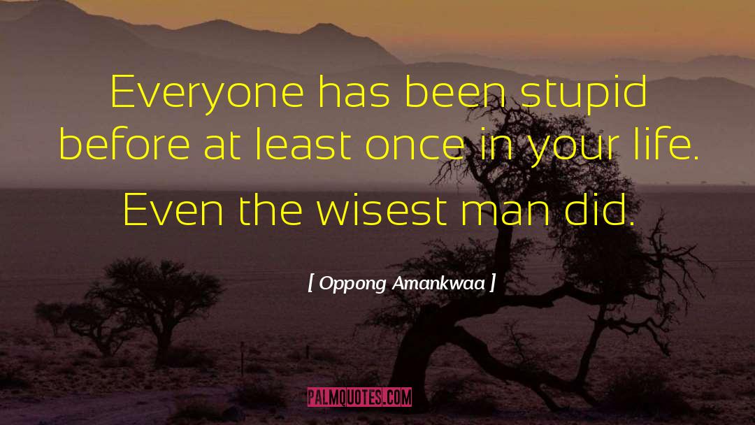 Oppong Amankwaa Quotes: Everyone has been stupid before