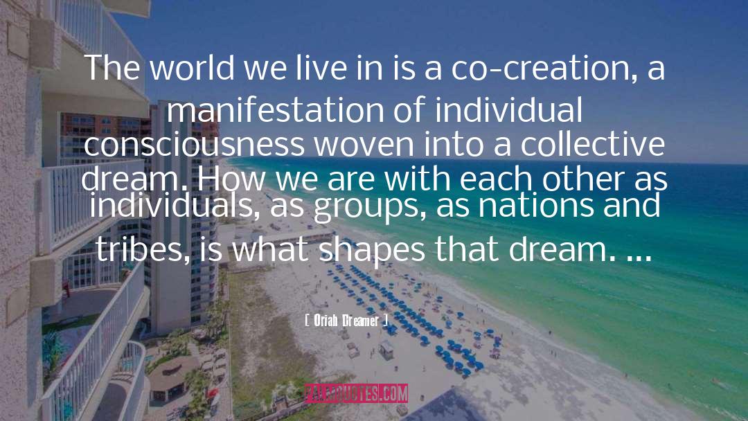 Oriah Dreamer Quotes: The world we live in