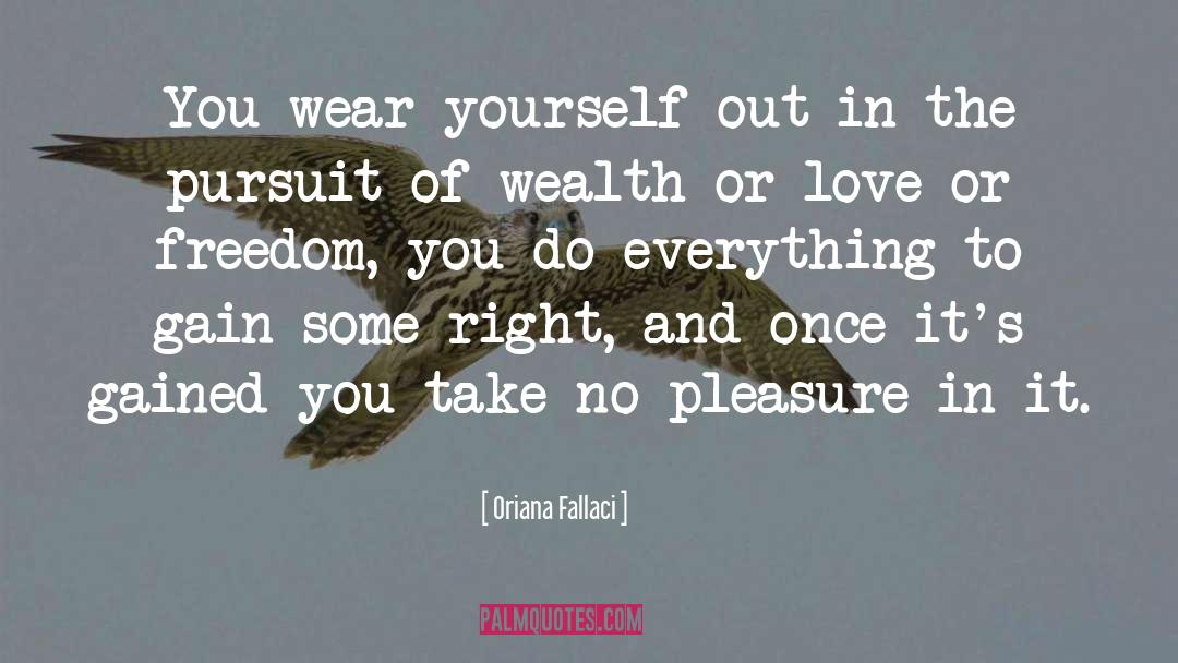 Oriana Fallaci Quotes: You wear yourself out in