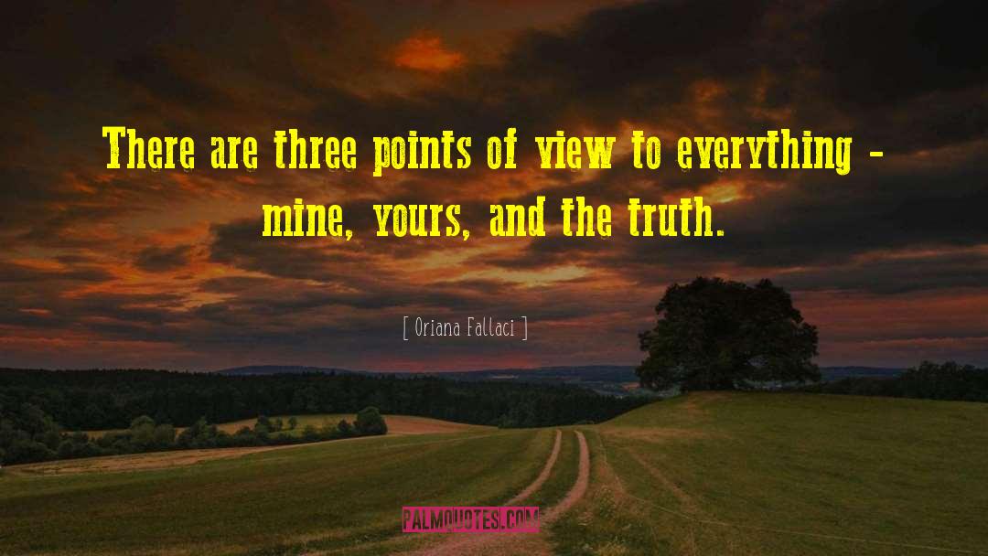 Oriana Fallaci Quotes: There are three points of