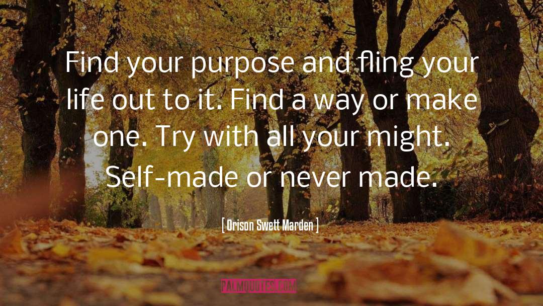 Orison Swett Marden Quotes: Find your purpose and fling