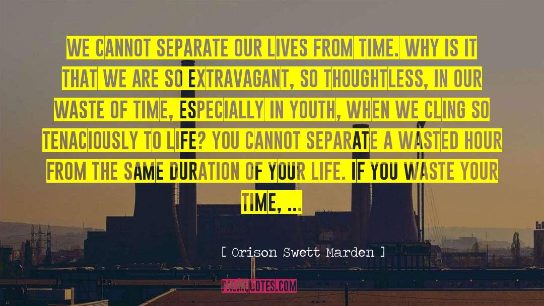 Orison Swett Marden Quotes: We cannot separate our lives