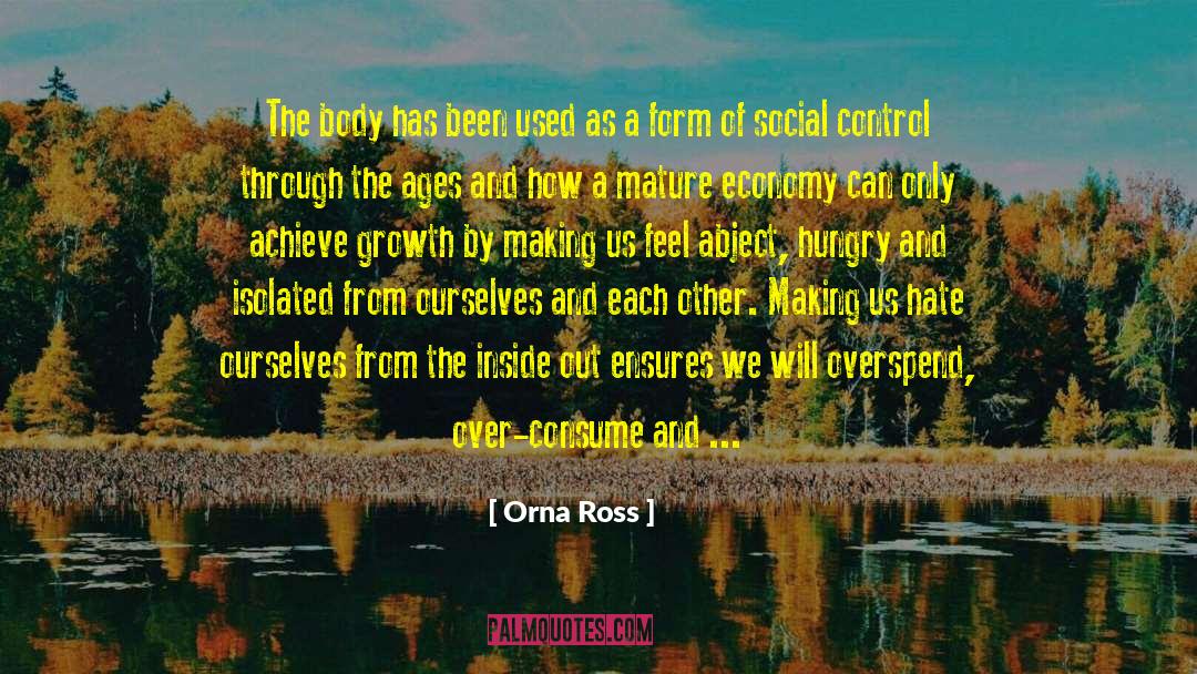 Orna Ross Quotes: The body has been used