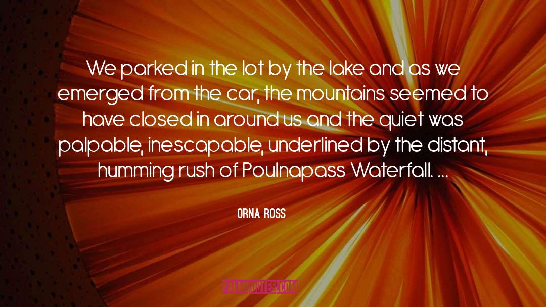 Orna Ross Quotes: We parked in the lot