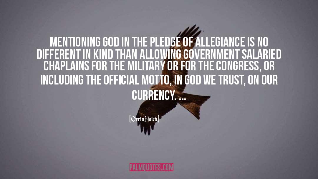 Orrin Hatch Quotes: Mentioning God in the Pledge