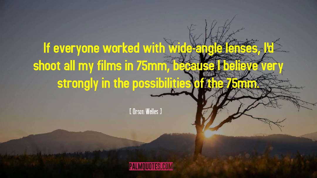Orson Welles Quotes: If everyone worked with wide-angle