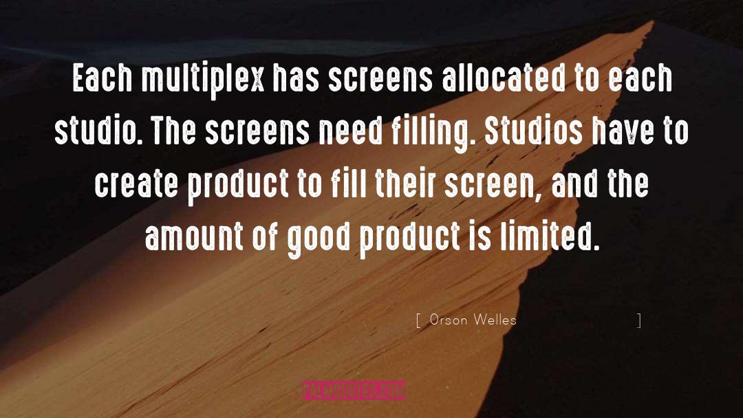 Orson Welles Quotes: Each multiplex has screens allocated