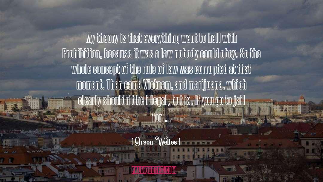 Orson Welles Quotes: My theory is that everything