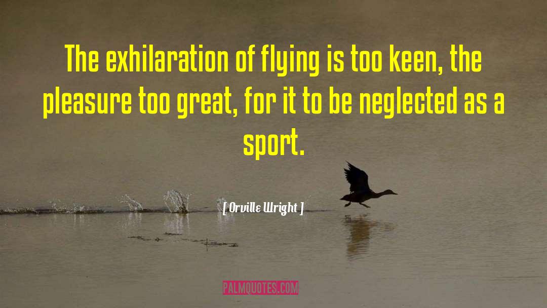 Orville Wright Quotes: The exhilaration of flying is