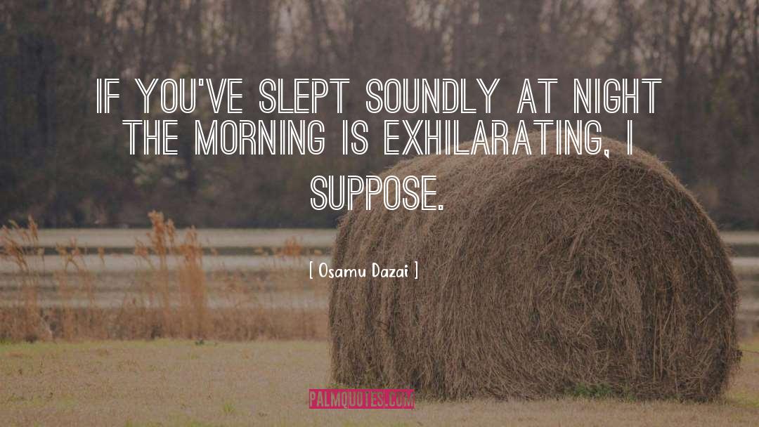 Osamu Dazai Quotes: If you've slept soundly at