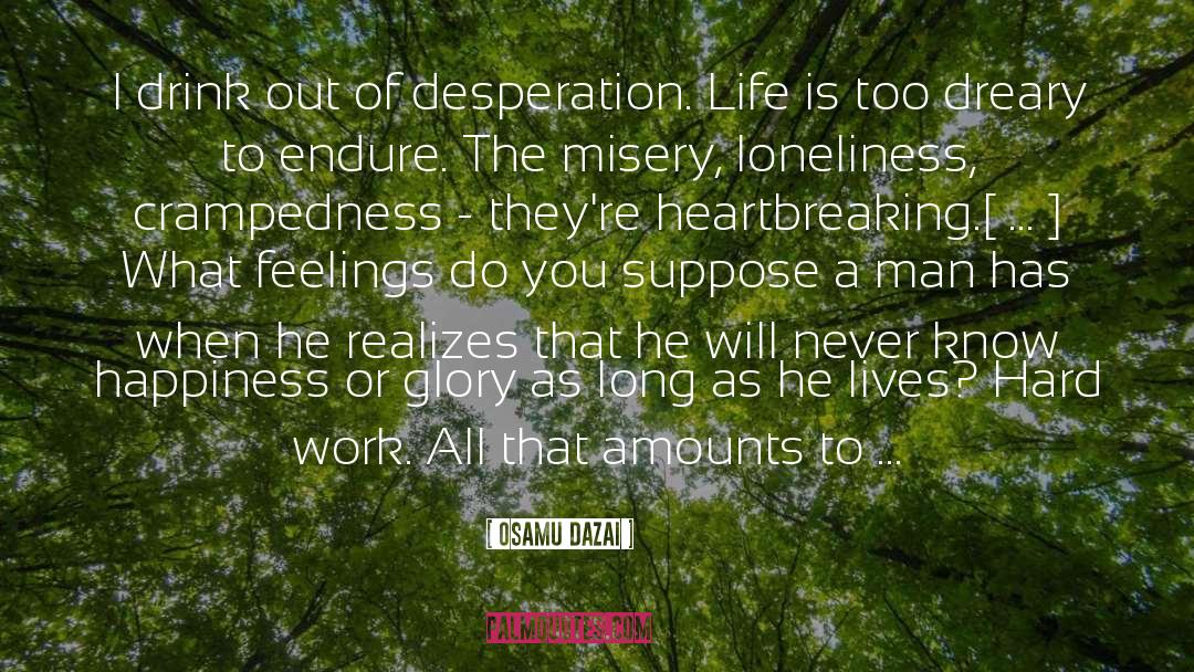 Osamu Dazai Quotes: I drink out of desperation.