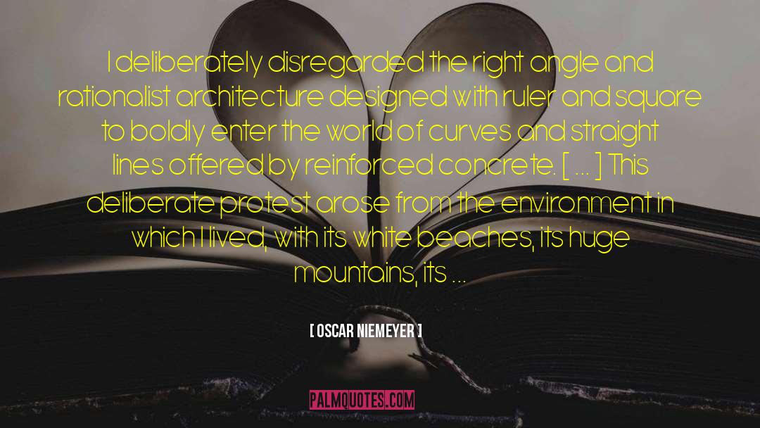 Oscar Niemeyer Quotes: I deliberately disregarded the right