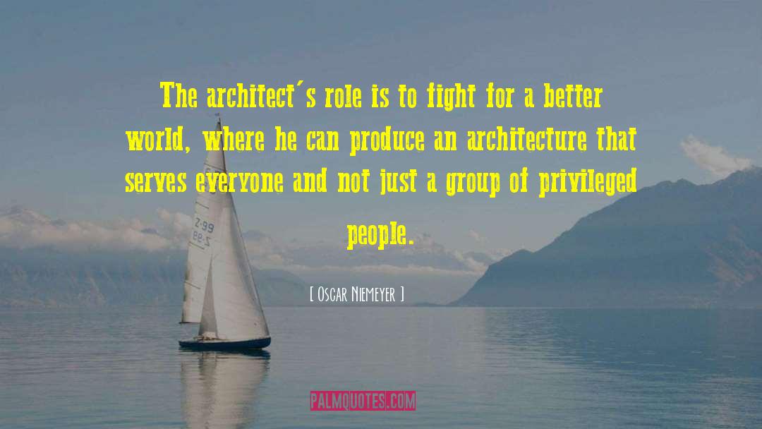 Oscar Niemeyer Quotes: The architect's role is to