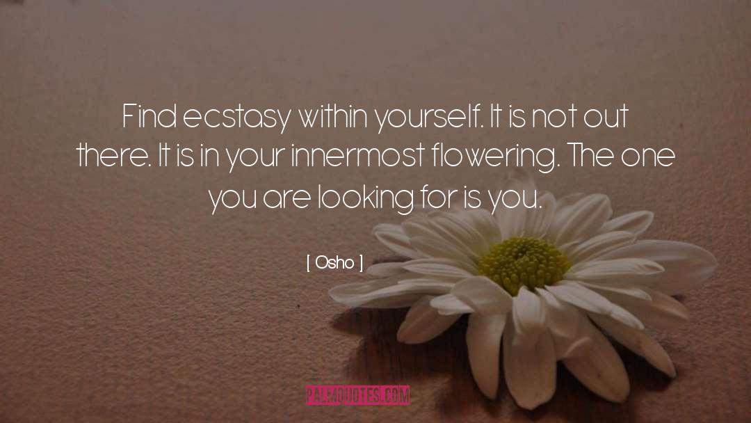 Osho Quotes: Find ecstasy within yourself. It