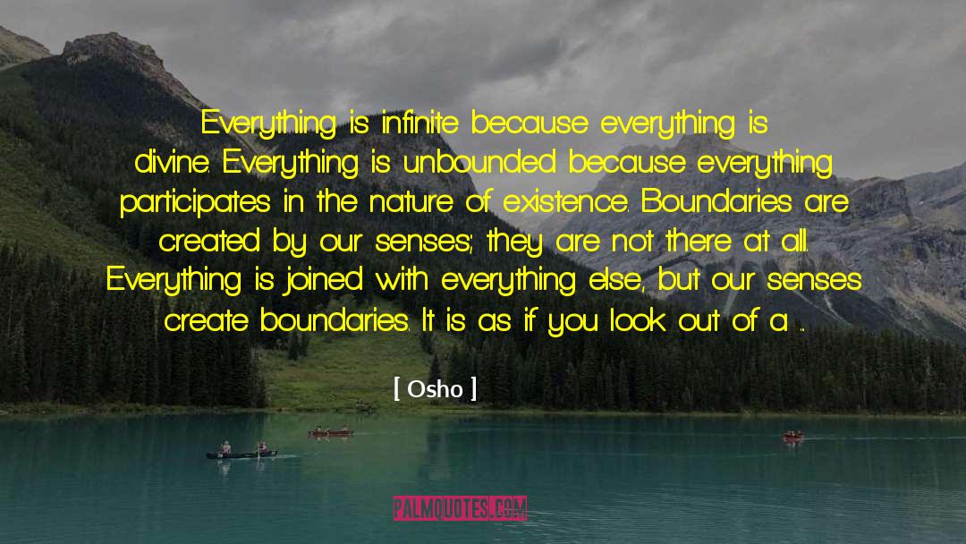 Osho Quotes: Everything is infinite because everything