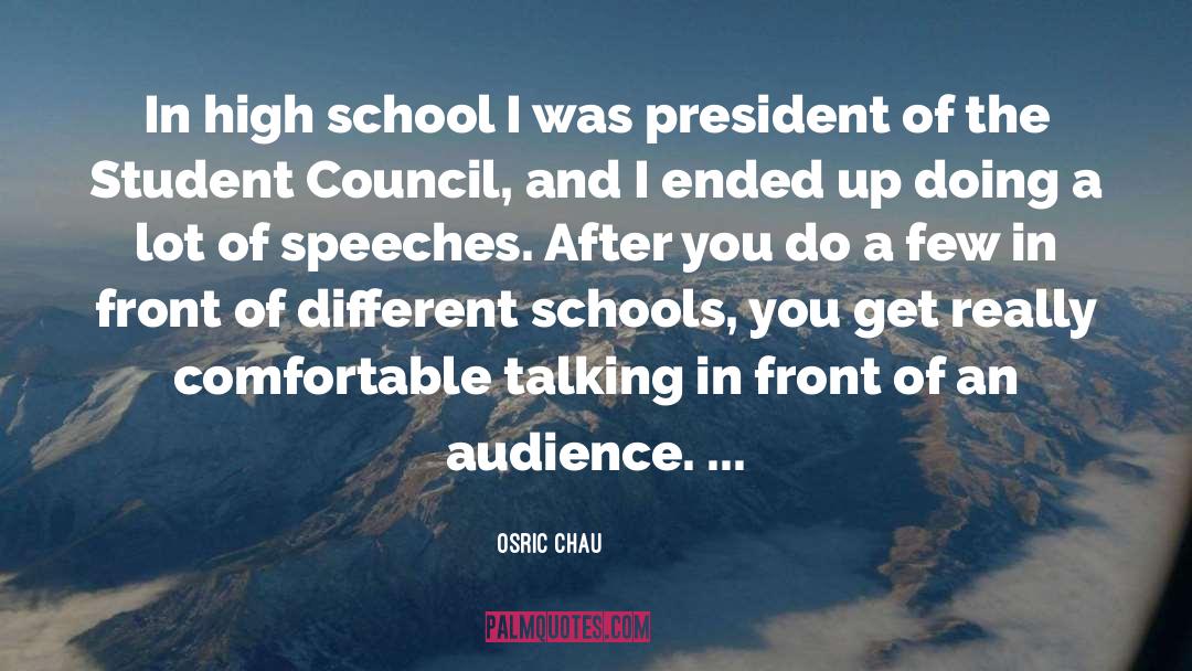 Osric Chau Quotes: In high school I was
