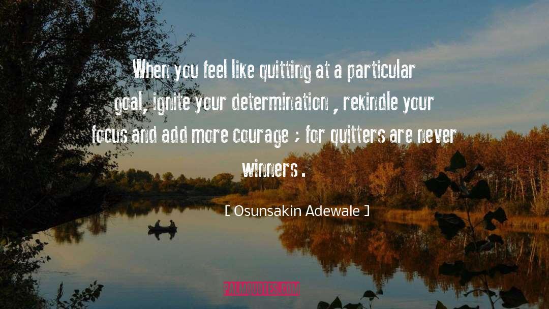 Osunsakin Adewale Quotes: When you feel like quitting