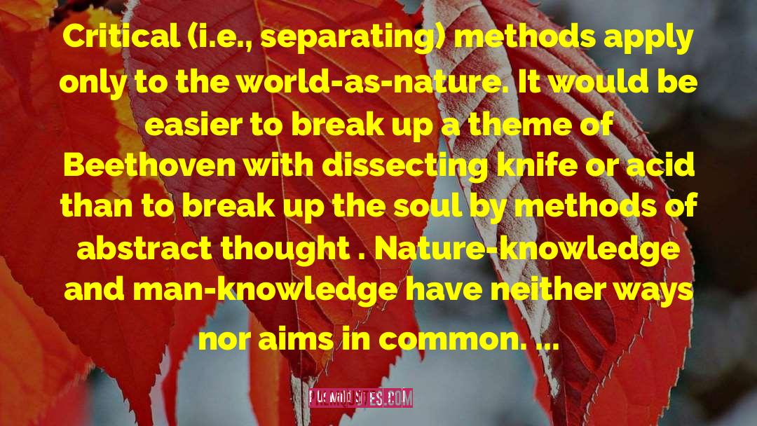 Oswald Spengler Quotes: Critical (i.e., separating) methods apply