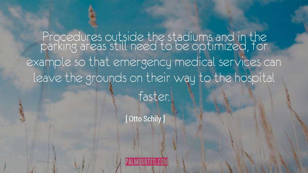 Otto Schily Quotes: Procedures outside the stadiums and