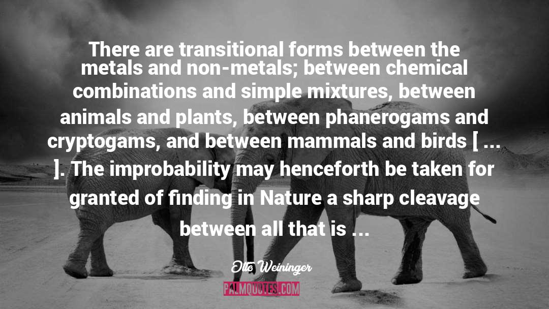 Otto Weininger Quotes: There are transitional forms between