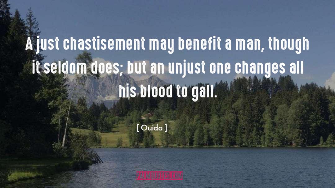 Ouida Quotes: A just chastisement may benefit