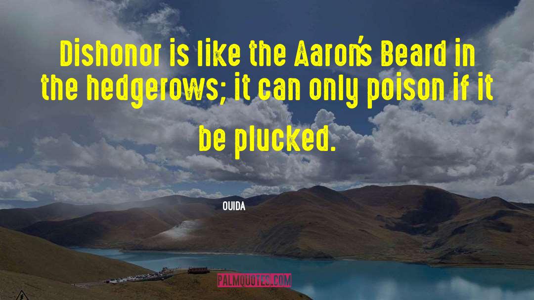 Ouida Quotes: Dishonor is like the Aaron's
