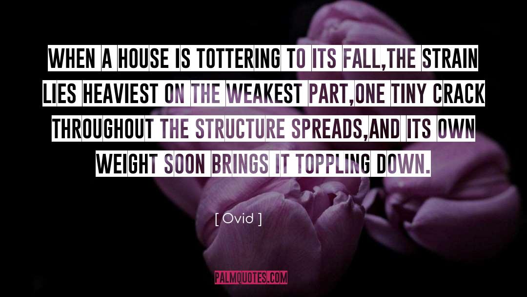 Ovid Quotes: When a house is tottering