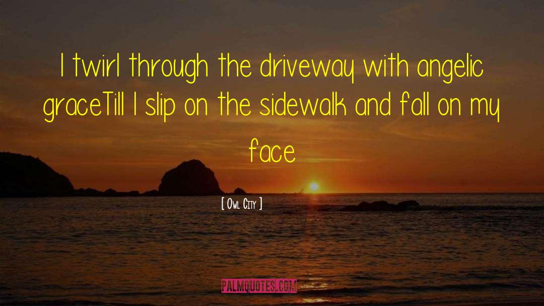 Owl City Quotes: I twirl through the driveway