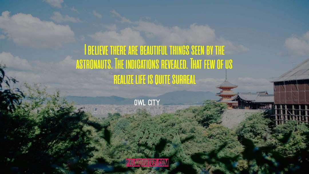 Owl City Quotes: I believe there are beautiful