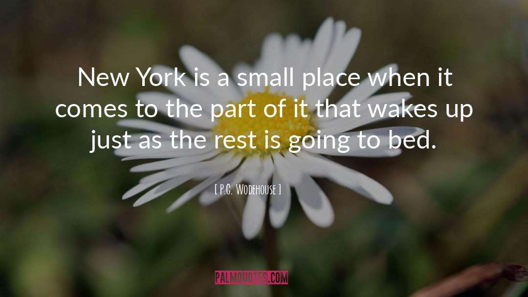 P.G. Wodehouse Quotes: New York is a small