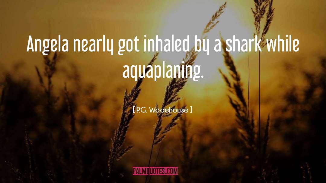 P.G. Wodehouse Quotes: Angela nearly got inhaled by