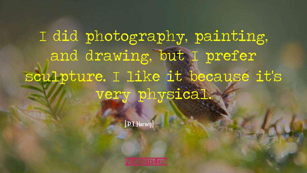 P.J. Harvey Quotes: I did photography, painting, and