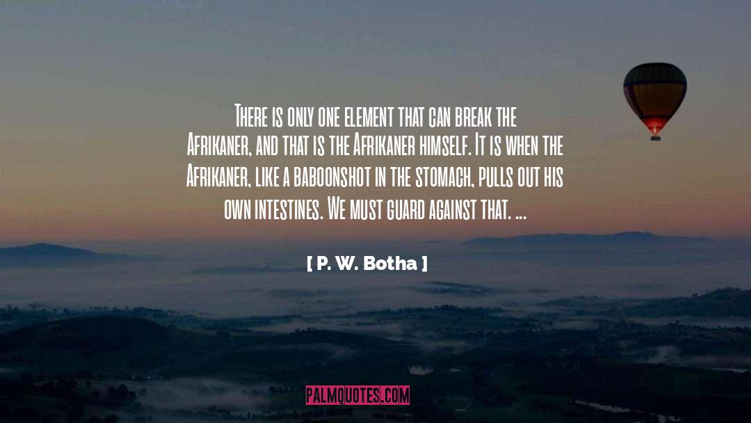 P. W. Botha Quotes: There is only one element