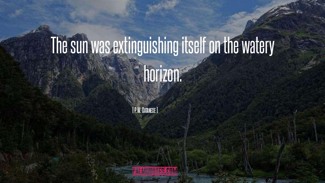 P.W. Catanese Quotes: The sun was extinguishing itself