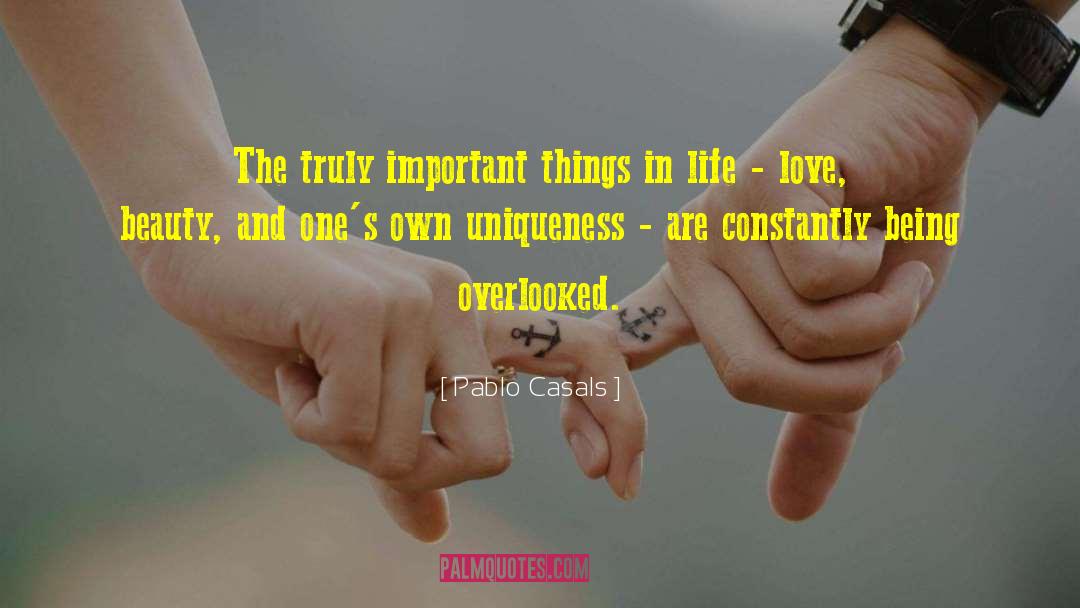 Pablo Casals Quotes: The truly important things in