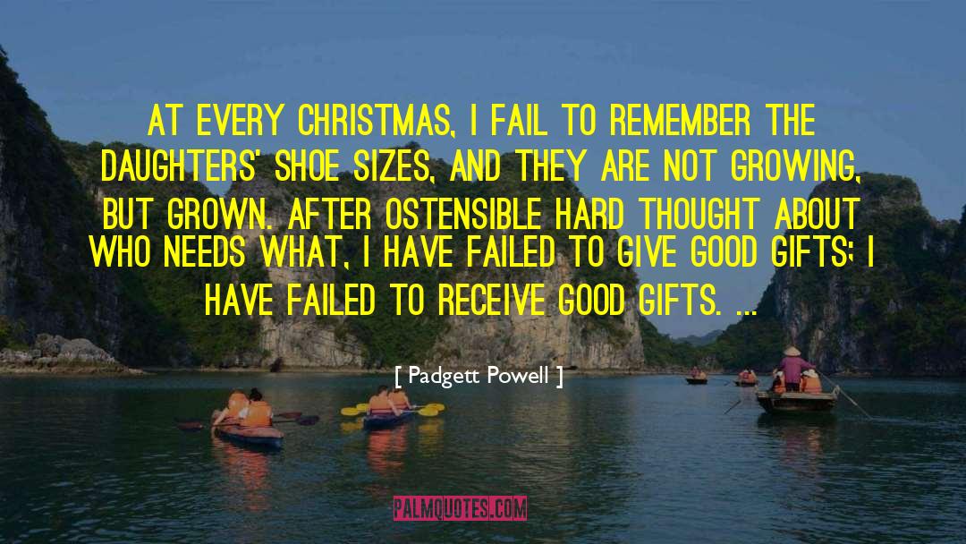 Padgett Powell Quotes: At every Christmas, I fail