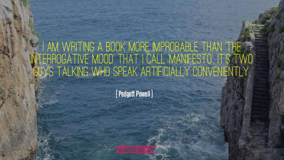 Padgett Powell Quotes: I am writing a book