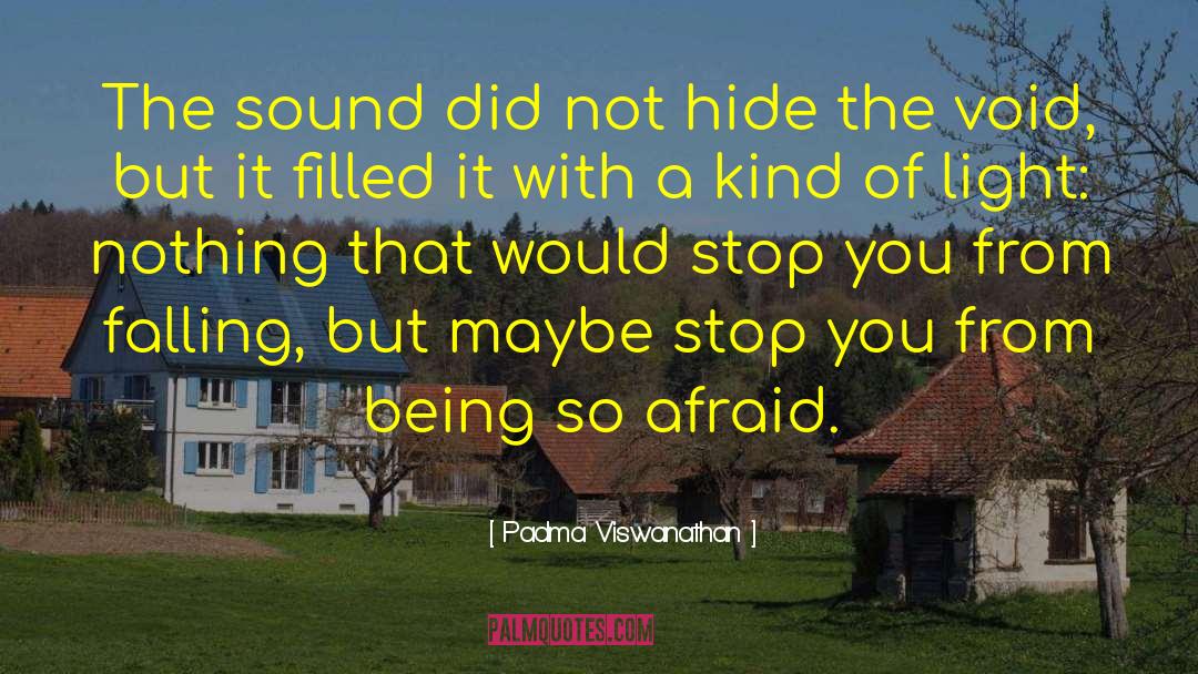 Padma Viswanathan Quotes: The sound did not hide