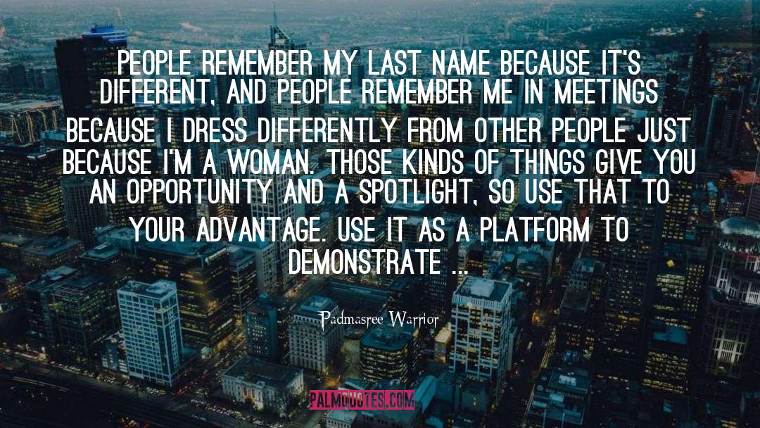 Padmasree Warrior Quotes: People remember my last name