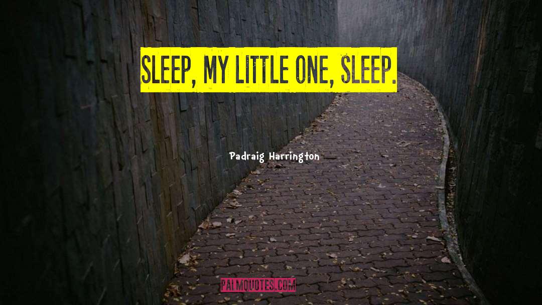 Padraig Harrington Quotes: Sleep, my little one, sleep.