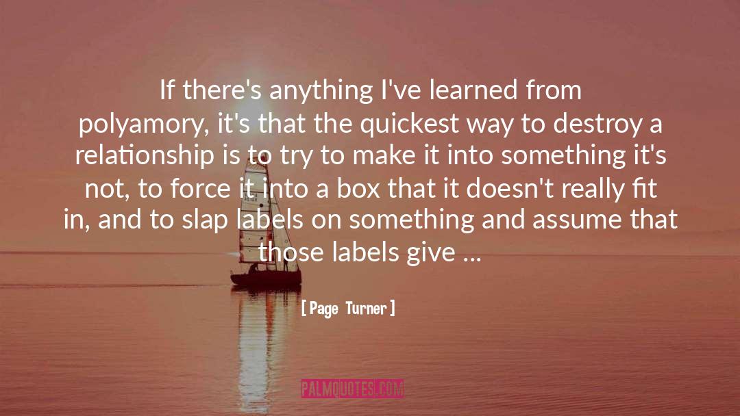 Page  Turner Quotes: If there's anything I've learned
