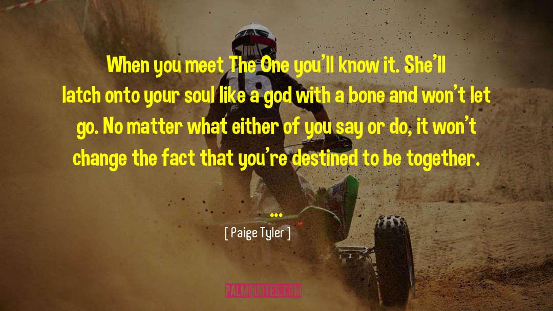 Paige Tyler Quotes: When you meet The One