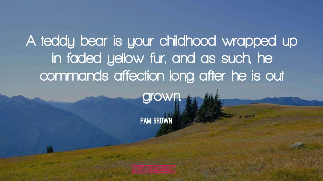 Pam Brown Quotes: A teddy bear is your