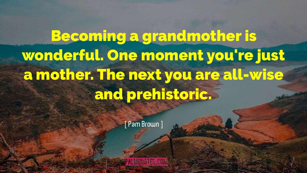 Pam Brown Quotes: Becoming a grandmother is wonderful.