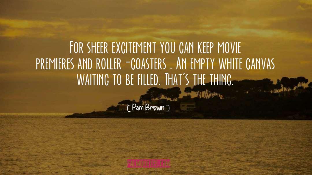 Pam Brown Quotes: For sheer excitement you can