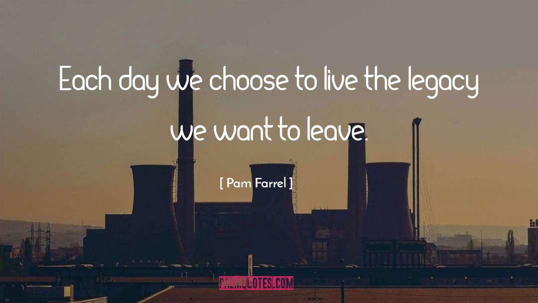Pam Farrel Quotes: Each day we choose to