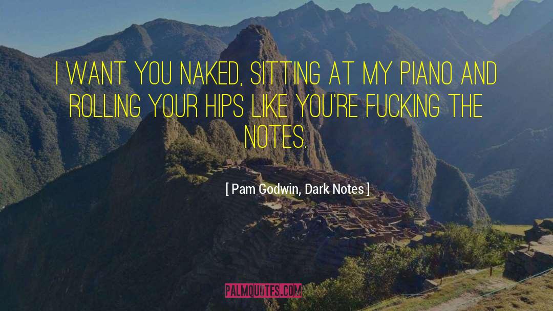 Pam Godwin, Dark Notes Quotes: I want you naked, sitting